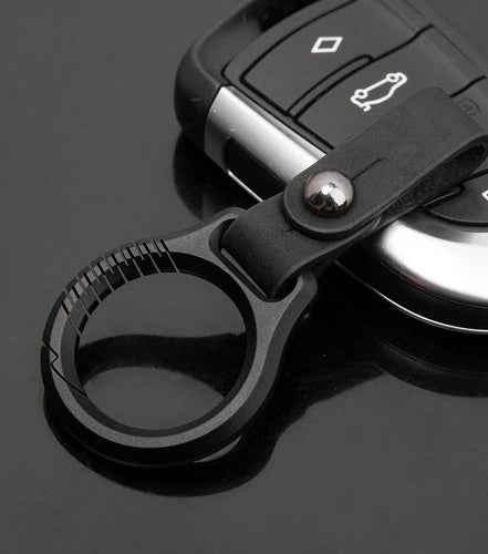 Titanium Alloy Leather Car Keychain Portable Key Ring Waist HangingPendantEDC 07FC0E-D4 - KOEEK