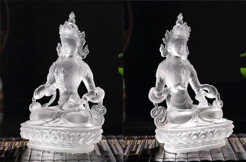 4.7" BLESSED CRYSTAL STATUE VAJRASATTVA LORD OF PURIFIED MIND COLLECT 07FC0E-D4 - KOEEK