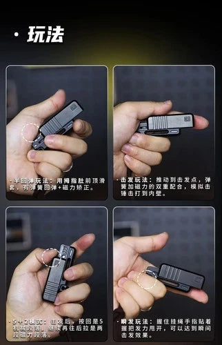 EDC Stainless Steel PC Push Slider Mechanical Intensive Decompression Toys Tools 07FC0E-D4 - KOEEK