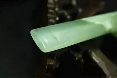 Natural Green Jade Gemstone Carved Straight Pipe Smoking Tobacco Cigarette Pipes 07FC0E-D4 - KOEEK