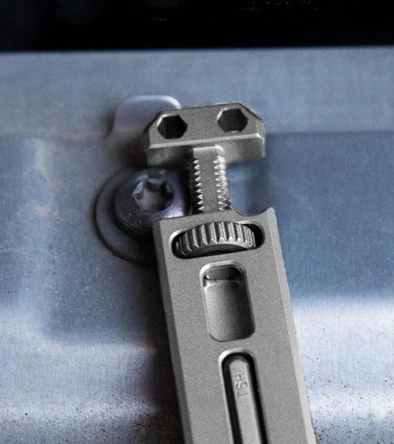 Mini Titanium Multi Tools Adjustable Wrench Pocket EDC Pry Bar Crowbar with Bits 07FC0E-D4 - KOEEK