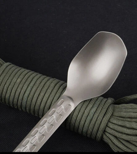 Titanium Spoon / Spork Tableware Outdoor Travel Portable Small Kitchen EDC Tools 07FC0E-D4 - KOEEK