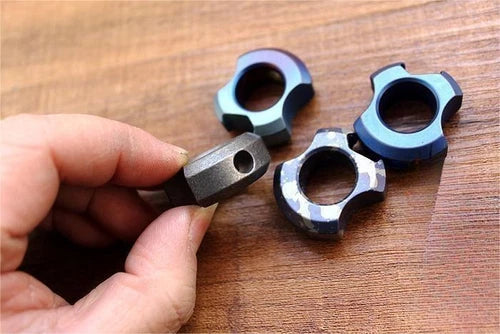 EDC Titanium Alloy Beads Knife Lanyard Bead Paracord Keychain Pendant DIY Beads 07FC0E-D4 - KOEEK