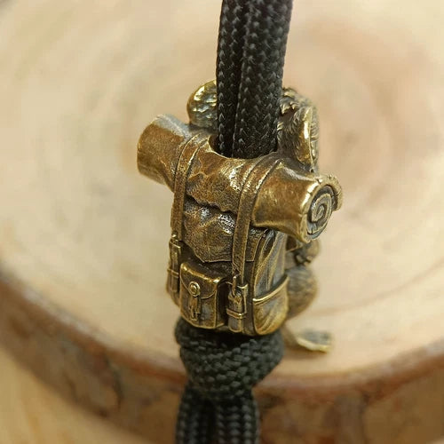 Treasure Hunt Mouse Brass Bead Parachute Cord Knife Lanyard Pendant Accessories 07FC0E-D4 - KOEEK