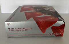 Noma Christmas Bell Lights Set 7 Flashing String Lights With Silky Holly Garland NOMA - KOEEK