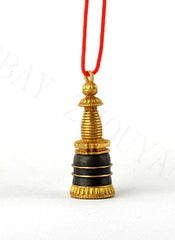 BLESSED BUDDHISM GILT PENDANT STUPA FOR HOLDING NECTAR PILLS & SUTRA = 07FC0E-D4 - KOEEK