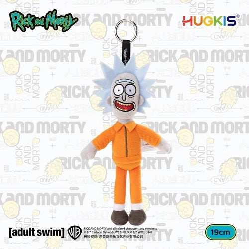 ！ HUGKIS Rick and Morty Prison Outfit Plush Keychain Bag Rick Charm Gift HUGKIS - KOEEK