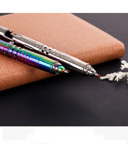 Solid Titanium Alloy Steampunk Business Office Signature Bolt Pocket Pen EDC Toy 07FC0E-D4 - KOEEK