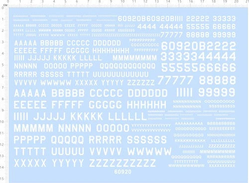 US ARMY 1-8mm Numbers 0-9 Character Uppercase Letter A-Z Water Slide Decal White 07FC0E-D4 - KOEEK