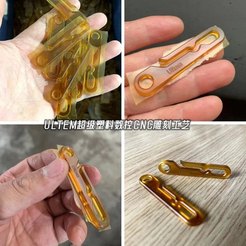 EDC Ultem PEI Key ring Keychain Car Pendant EDC Outdoor Tool 07FC0E-D4 - KOEEK