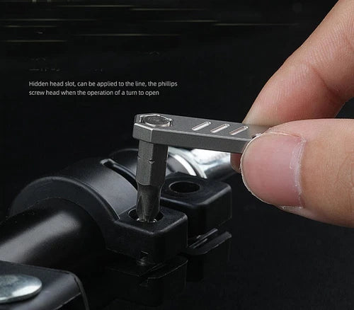 Hot Mini Titanium Alloy Keychain Multi Tools Pry Bar EDC Crowbar Bottle Opener 07FC0E-D4 - KOEEK