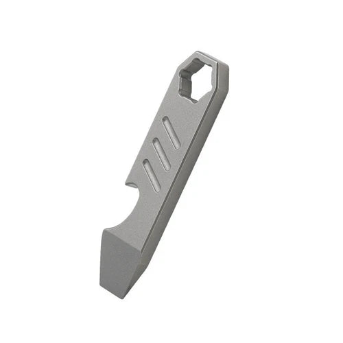 Hot Mini Titanium Alloy Keychain Multi Tools Pry Bar EDC Crowbar Bottle Opener 07FC0E-D4 - KOEEK