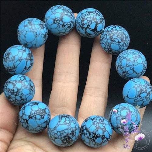 Natural Turquoise Bead Bracelet Necklace Handmade Gemstone Prayer Beads Unisex 07FC0E-D4 - KOEEK