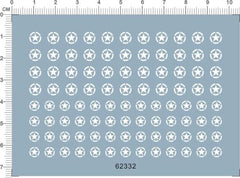 1/72 5-6mm US Army Star Military Insignia Tank Panzer Markings Water Decal White 07FC0E-D4 - KOEEK