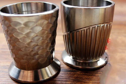 Pure Titanium Drink Water Coffee Beer Tea Cup Mug Tumbler Drink Cup 07FC0E-D4 - KOEEK