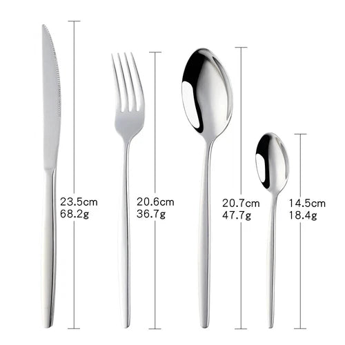 Rainbow Flatware Set Gold Cutlery Sets Stainless Steel Dinnerware Set 07FC0E-D4 - KOEEK