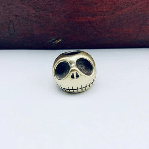 Pumpkin Lanyard Bead Skull Paracord Knife Beads Solid Brass EDC Pendant Tool 07FC0E-D4 - KOEEK