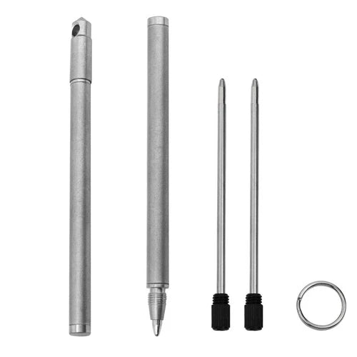 Mini Titanium Practical Pen Key Chain Pendant Ball pen Outdoor Pocket EDC Tool 07FC0E-D4 - KOEEK