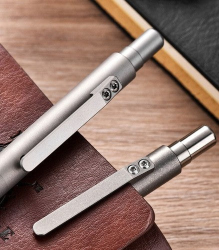 Titanium Alloy Pocket Signature Office Ball Pen Portable Outdoor Record EDC Pen 07FC0E-D4 - KOEEK