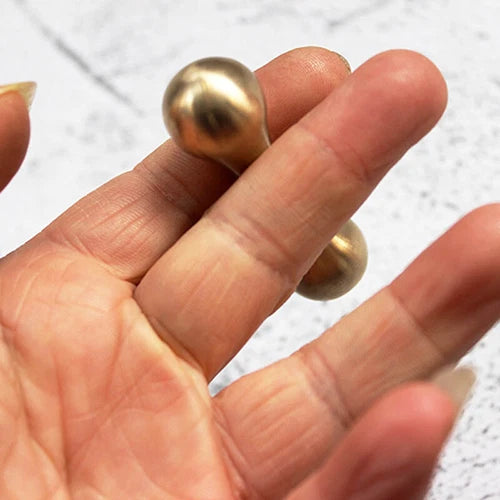 Hot Solid Brass EDC Begleri Unzip Toys Knucklebone Turn Bone Finger Dumbbell 07FC0E-D4 - KOEEK