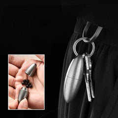 Titanium Waterproof Pill Case Holder Container Organizer Portable Keychain EDC 07FC0E-D4 - KOEEK