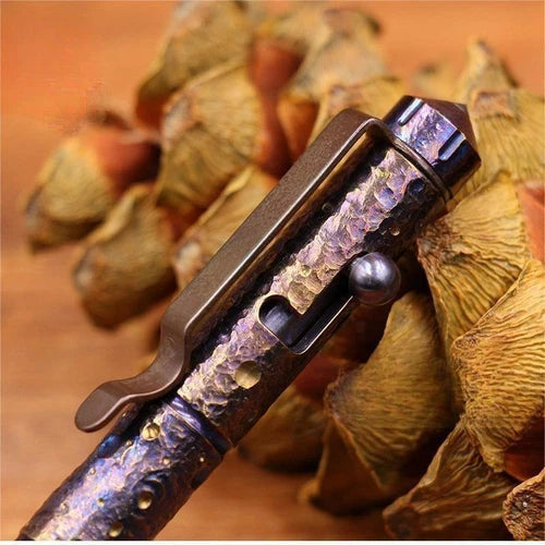 Handmade Titanium Bolt Action Ballpoint Pen EDC Signing Writing Pocket Pen Gift 07FC0E-D4 - KOEEK