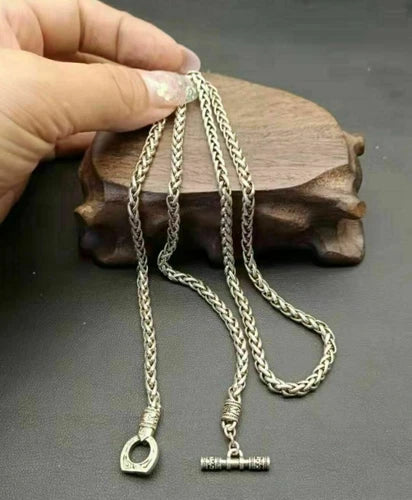 Rare Chinese Miao Tibetan Silver Handmade Necklace Jewelry Noble Women Men Gift RARE - KOEEK