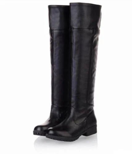 Attack On Titan Shoes Unisex Boots Flat Knee High Stretch Cosplay Riding Boot 07FC0E-D4 - KOEEK