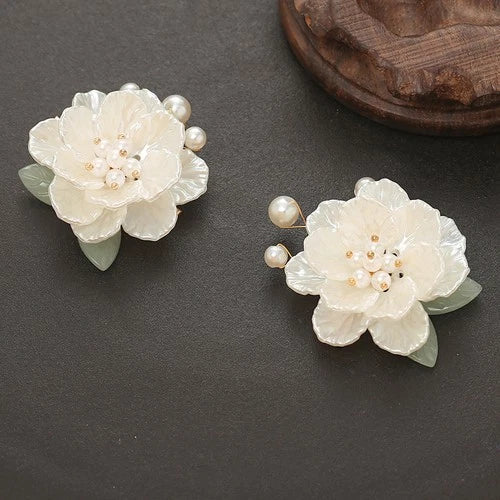 Hanfu Tassel Hair Clip Set Vintage Chinese Updo Side Clip Hair Accessory 07FC0E-D4 - KOEEK