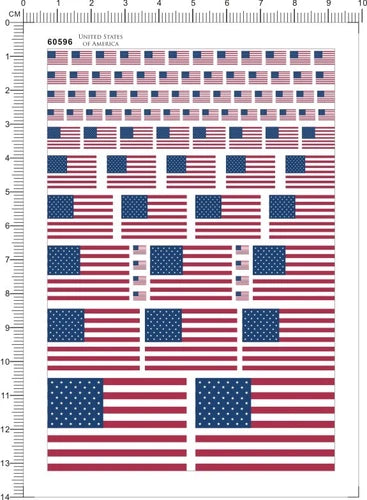 4-40mm Flag of United States American US National Flag Marking Water Slide Decal 07FC0E-D4 - KOEEK