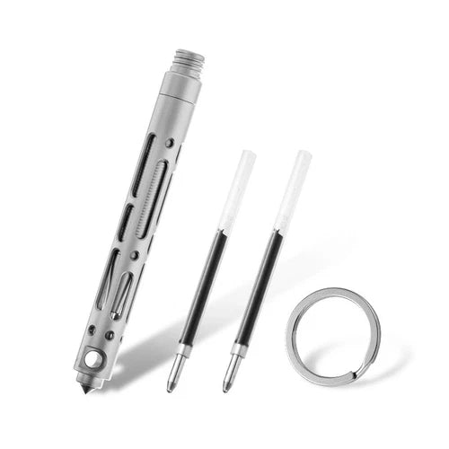 Titanium Mini Ballpoint Pen Portable Writing Pen Keychain EDC Multifunction Gift 07FC0E-D4 - KOEEK