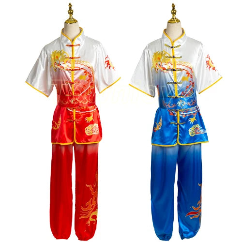Chinese Style Kung Fu Wushu Tai Chi Suit Arts Uniform Performance Jacket Pants 07FC0E-D4 - KOEEK