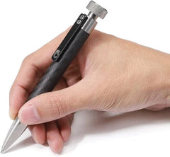 Stainless Steel Carbon Fiber Ballpoint Pen with Fidget Spinner EDC Writing Pen 07FC0E-D4 - KOEEK