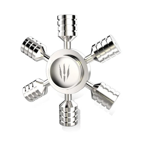 Six Cylinders Fidget Spinner Stainless Steel Hand Spinner Adult EDC Fidget Toys 07FC0E-D4 - KOEEK