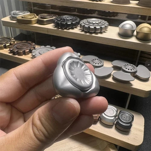 Novel EDC Fidget Spinner Creative Silver Stainless Steel Adult Fidget Toys Gifts 07FC0E-D4 - KOEEK
