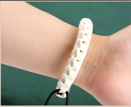 Natural  Snake Spine Bone Skeleton Vertebrata Bracelet Jewelry 07FC0E-D4 - KOEEK