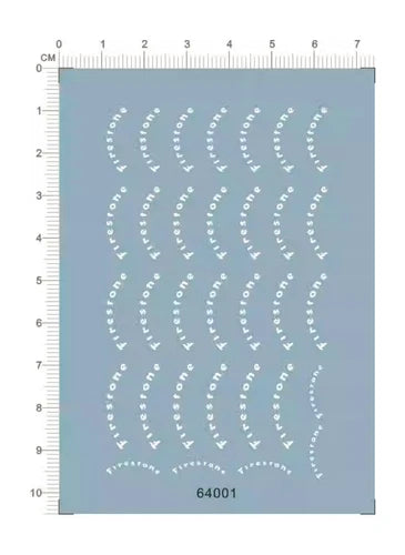 1/24 Finestone Racing Sports Car Tyre trademark Markings Water Slide Decal white 07FC0E-D4 - KOEEK