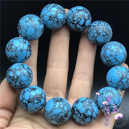 Natural Turquoise Bead Bracelet Necklace Handmade Gemstone Prayer Beads Unisex 07FC0E-D4 - KOEEK