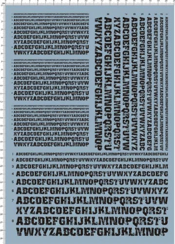 2-10mm Black WWII Military Battle Damaged scratch Letter Markings Water Decal 07FC0E-D4 - KOEEK