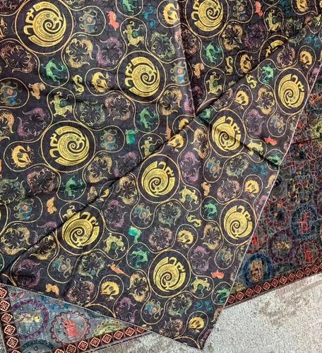 Chinese Zodiac Scarf 70x180cm  Chinese Style Shawl Wrap Neck Scarf Women 07FC0E-D4 - KOEEK