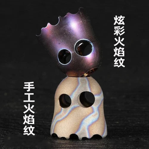 Pac-Man Monsuta Ghost Titan Alloy Bead EDC Zipper Pull knife lanyard EDC bead 07FC0E-D4 - KOEEK