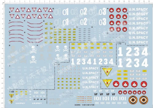 Detail Up 1/60 Zero VF-0S Macross deformation C Spacecraft Water Slide Decal 07FC0E-D4 - KOEEK