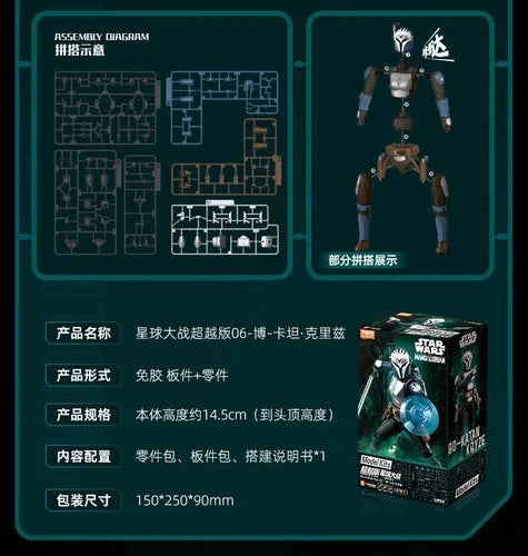 Blokees Star Wars The Mandalorian Din Djarin Grogu Bo-Katan Model Kit Figure BLOKEES - KOEEK
