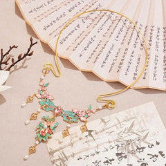 Hanfu Tassel Choker Necklace Chinese Style Yingluo Cheongsam  Year 07FC0E-D4 - KOEEK