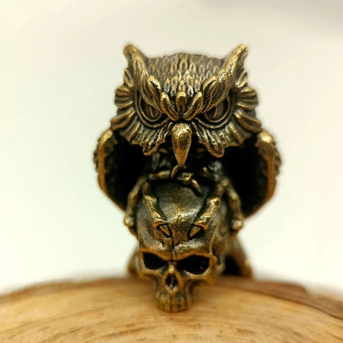 Owl & Skull Brass Bead Parachute Cord Knife Lanyard Pendant DIY Accessories 07FC0E-D4 - KOEEK