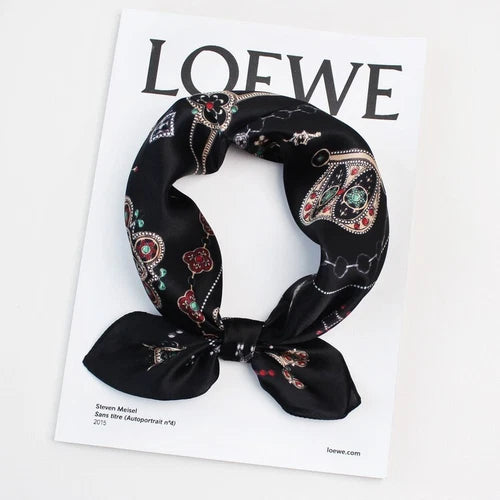 Pure Mulberry Silk Square Scarf For Hair Women Men Natural Silk Neckerchief 07FC0E-D4 - KOEEK