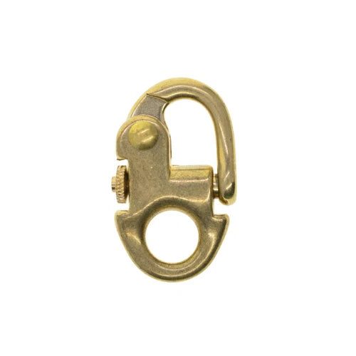 Solid Brass Sweden Snap Pull Lock Carabiner Hook Quick Release Key Chain Fob 07FC0E-D4 - KOEEK