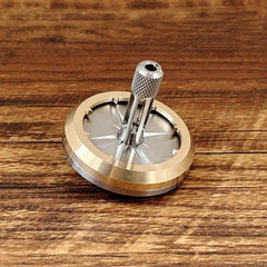 Titanium Brass Spinning Top Desktop Spinner Gyro Fidget Toy Stress Relief EDC 07FC0E-D4 - KOEEK