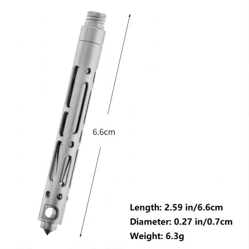Titanium Mini Ballpoint Pen Portable Writing Pen Keychain EDC Multifunction Gift 07FC0E-D4 - KOEEK