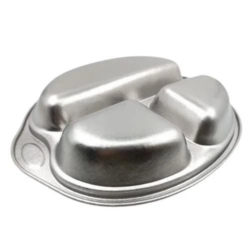 Pure Titanium GR1 3-in-1 Tableware Dinner Plate Ultra Light Divided Food Plate 07FC0E-D4 - KOEEK
